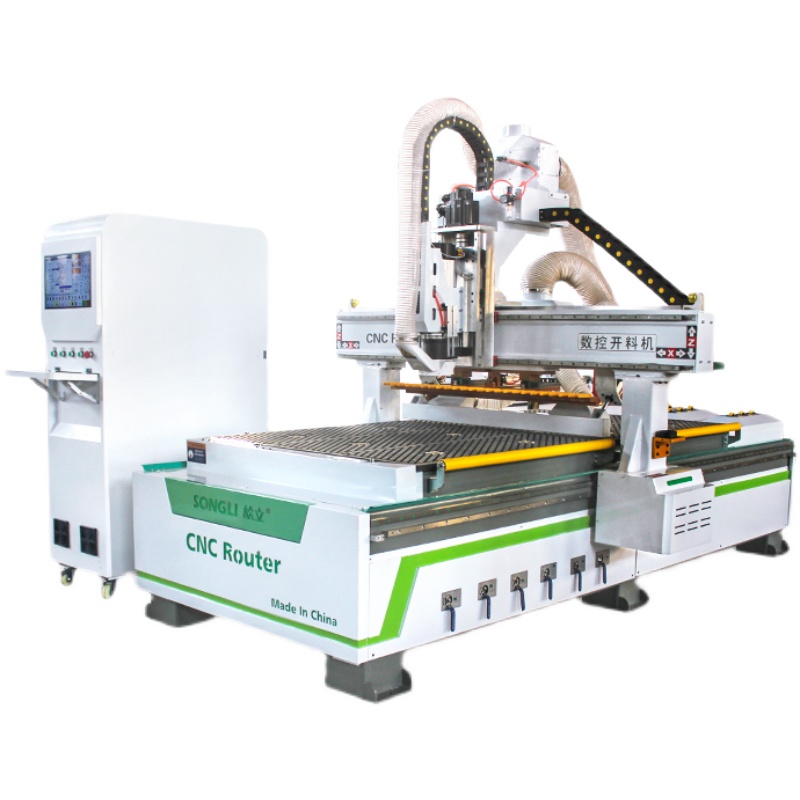 松立全自動數(shù)控木工開料機大型板式家具定制直排加工中心圓盤開料